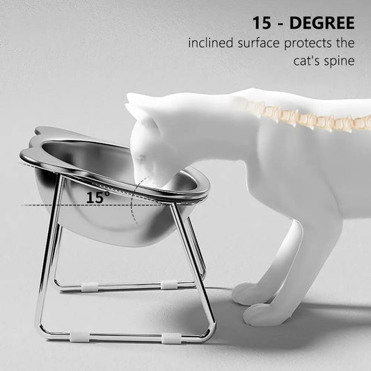 15° Elevated Pet Bowl – Designed for Neck Comfort