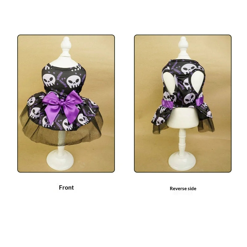 Halloween Pet Costume Cape Witch Hat Set Cosplay