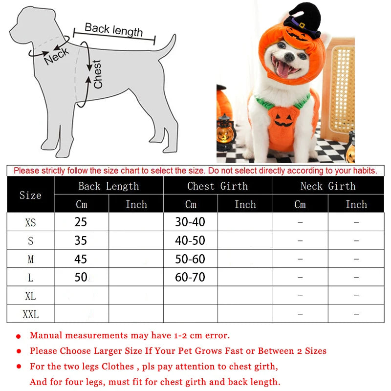 Halloween Dog Costumes Funny Pumpkin Lantern