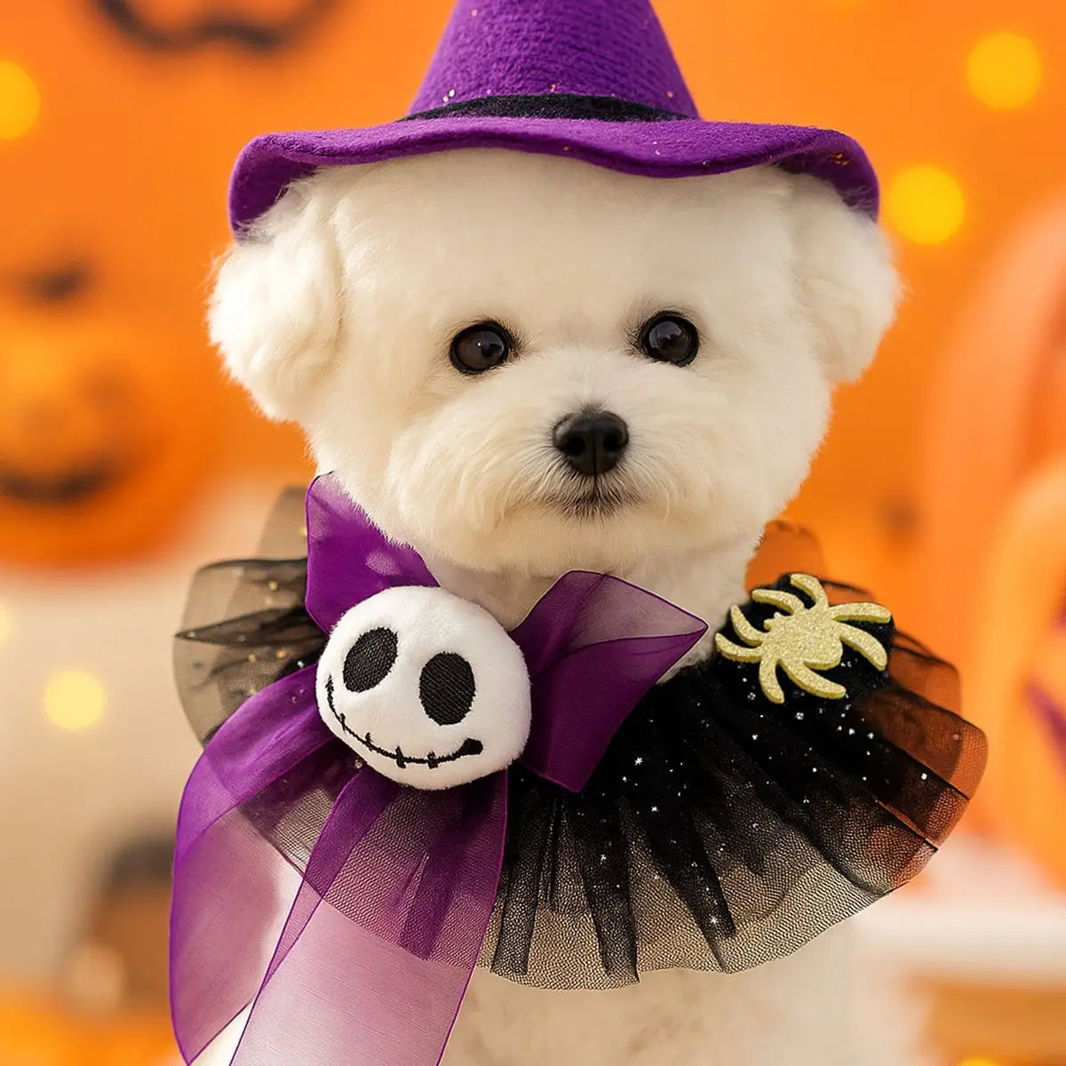 Perfect Halloween Pet pumpkin and ghost themes Accessory