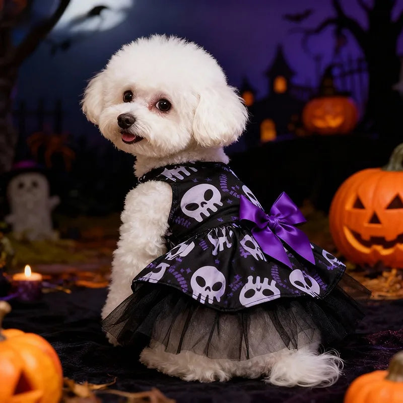 Halloween Pet Costume Cape Witch Hat Set Cosplay