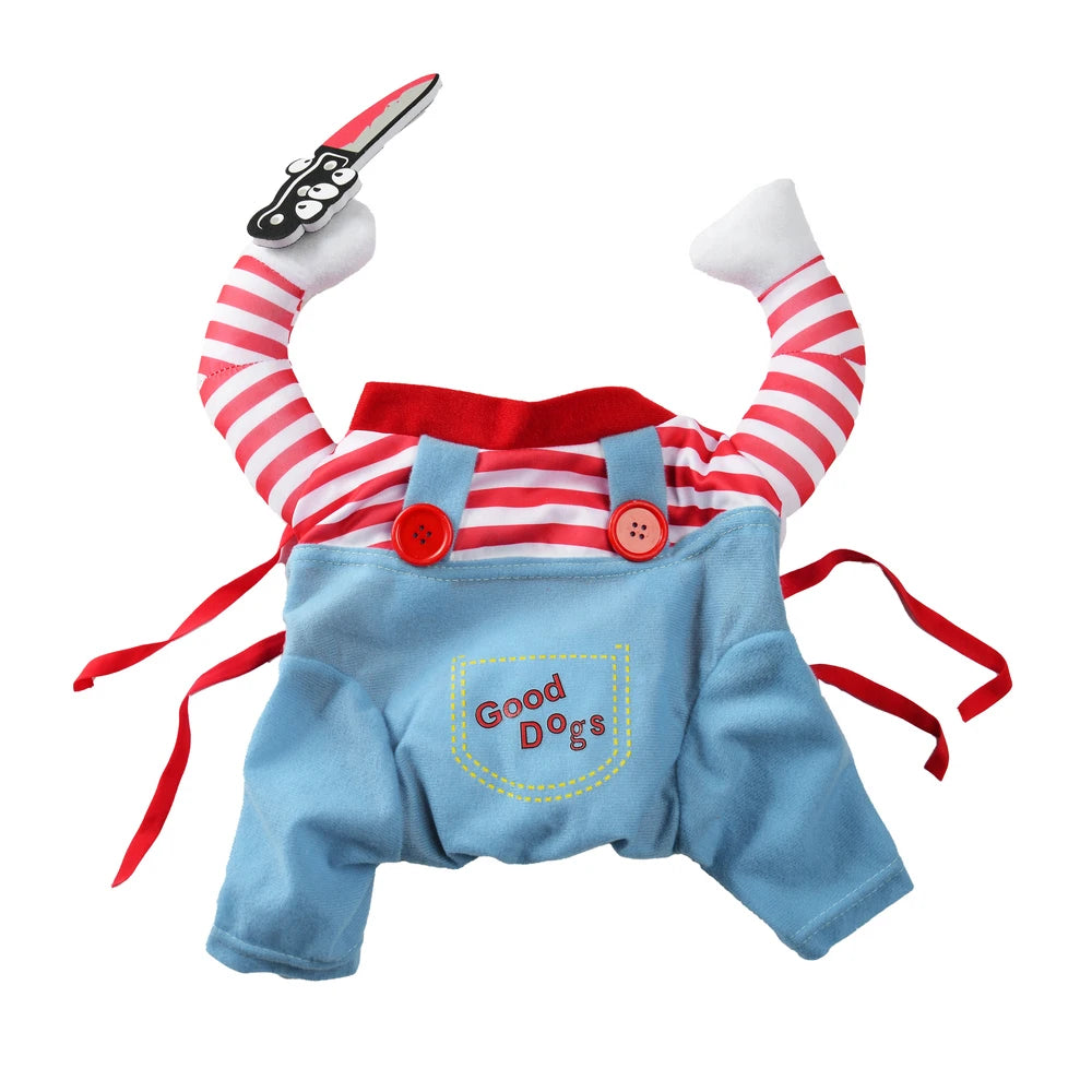 Funny Halloween Clothes Chucky for Cats