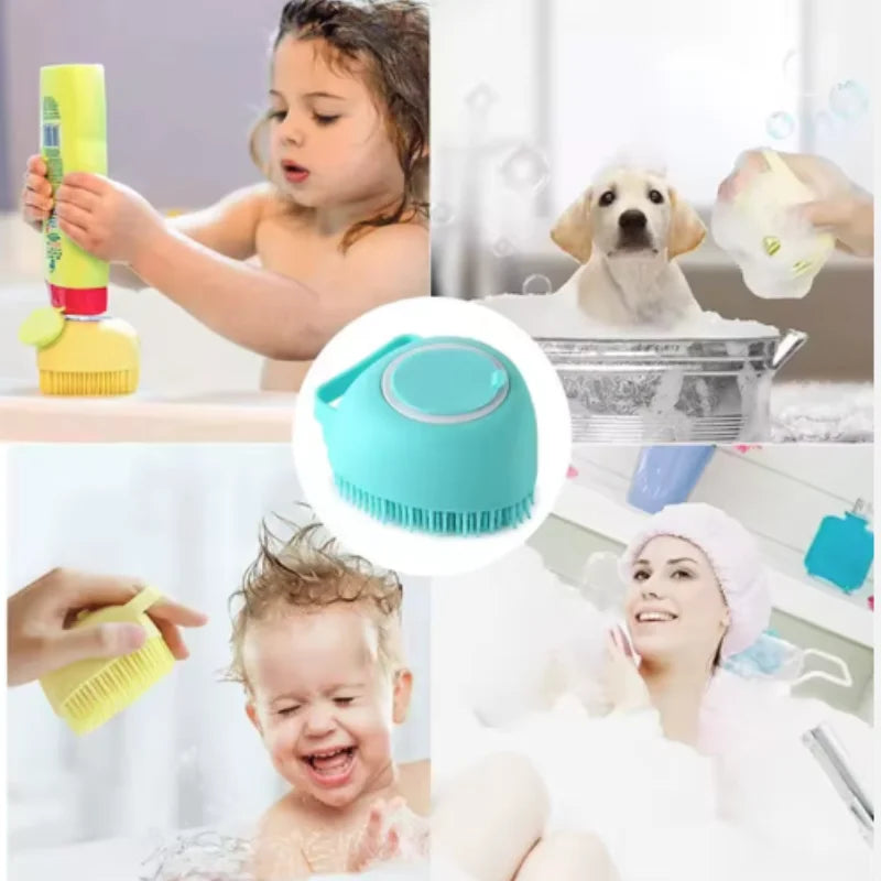 2-in-1 Silicone Pet Bath &amp; Massage Brush