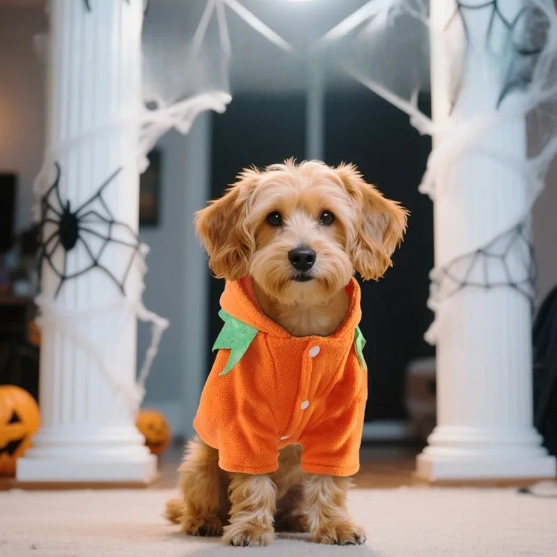 Halloween Pet Costume Pumpkin Outfit