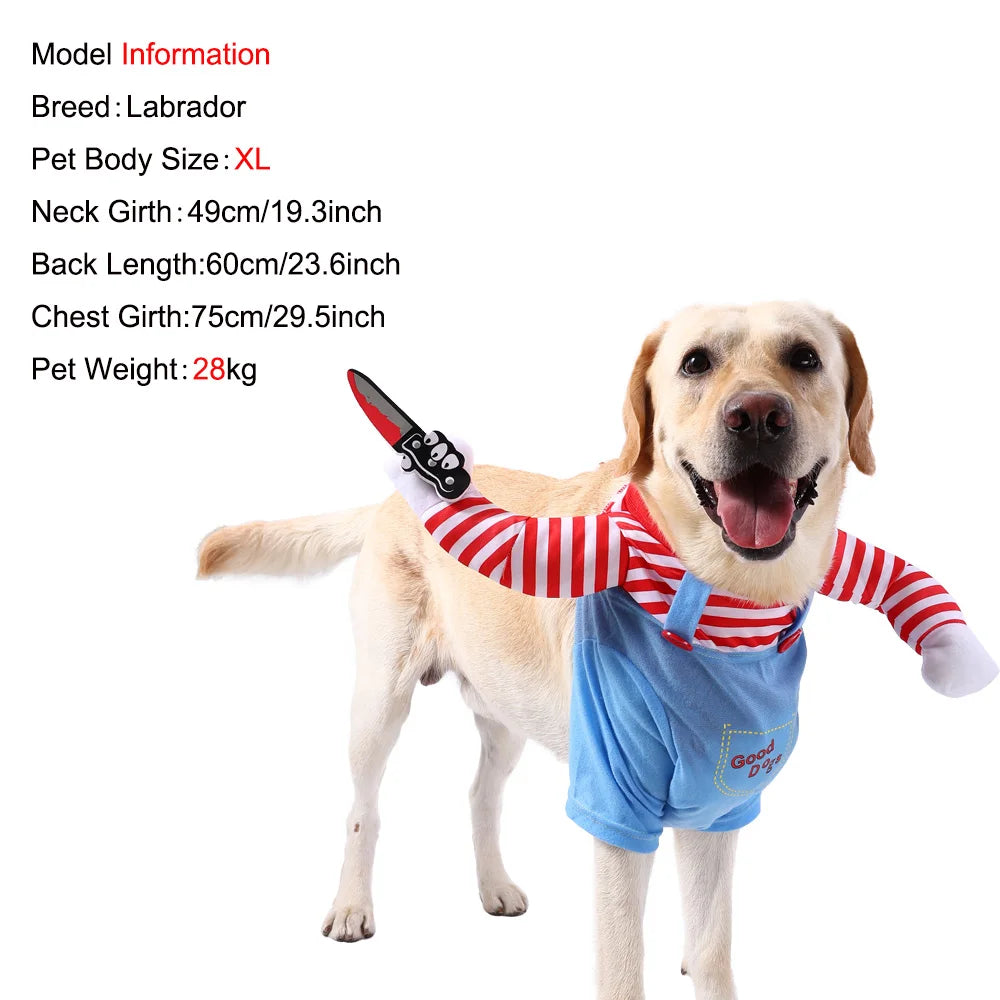 Halloween Dog Cosplay Chucky Costume