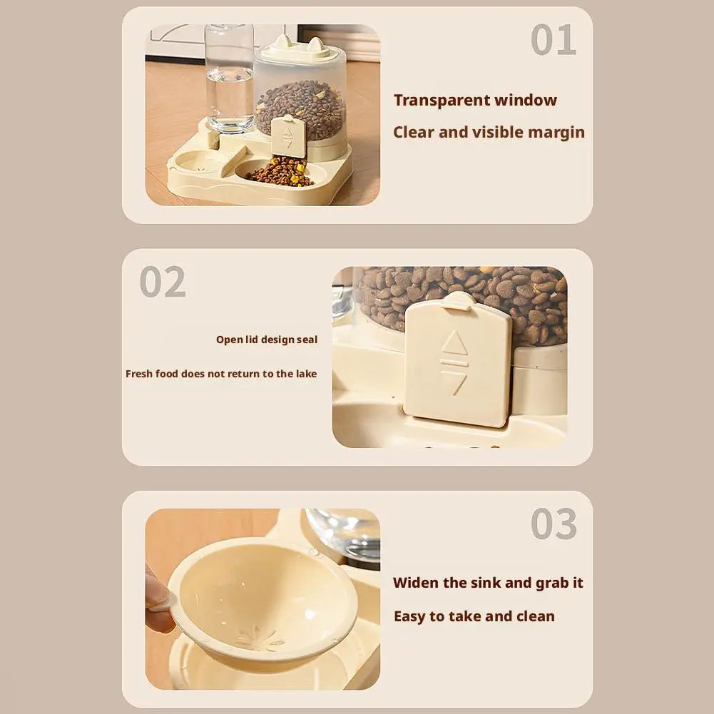 All-in-One Cat Feeder &amp; Water Dispenser