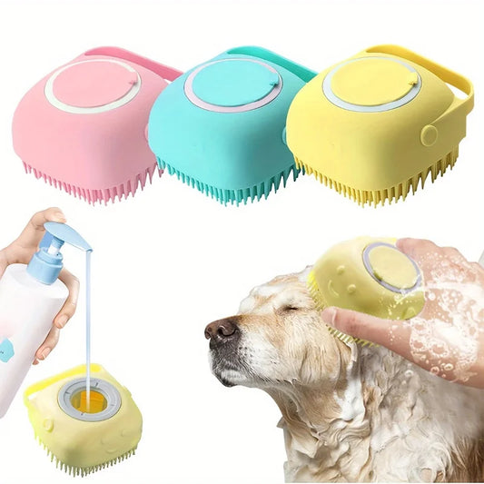 2-in-1 Silicone Pet Bath &amp; Massage Brush