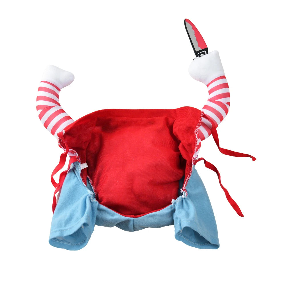 Funny Halloween Clothes Chucky for Cats