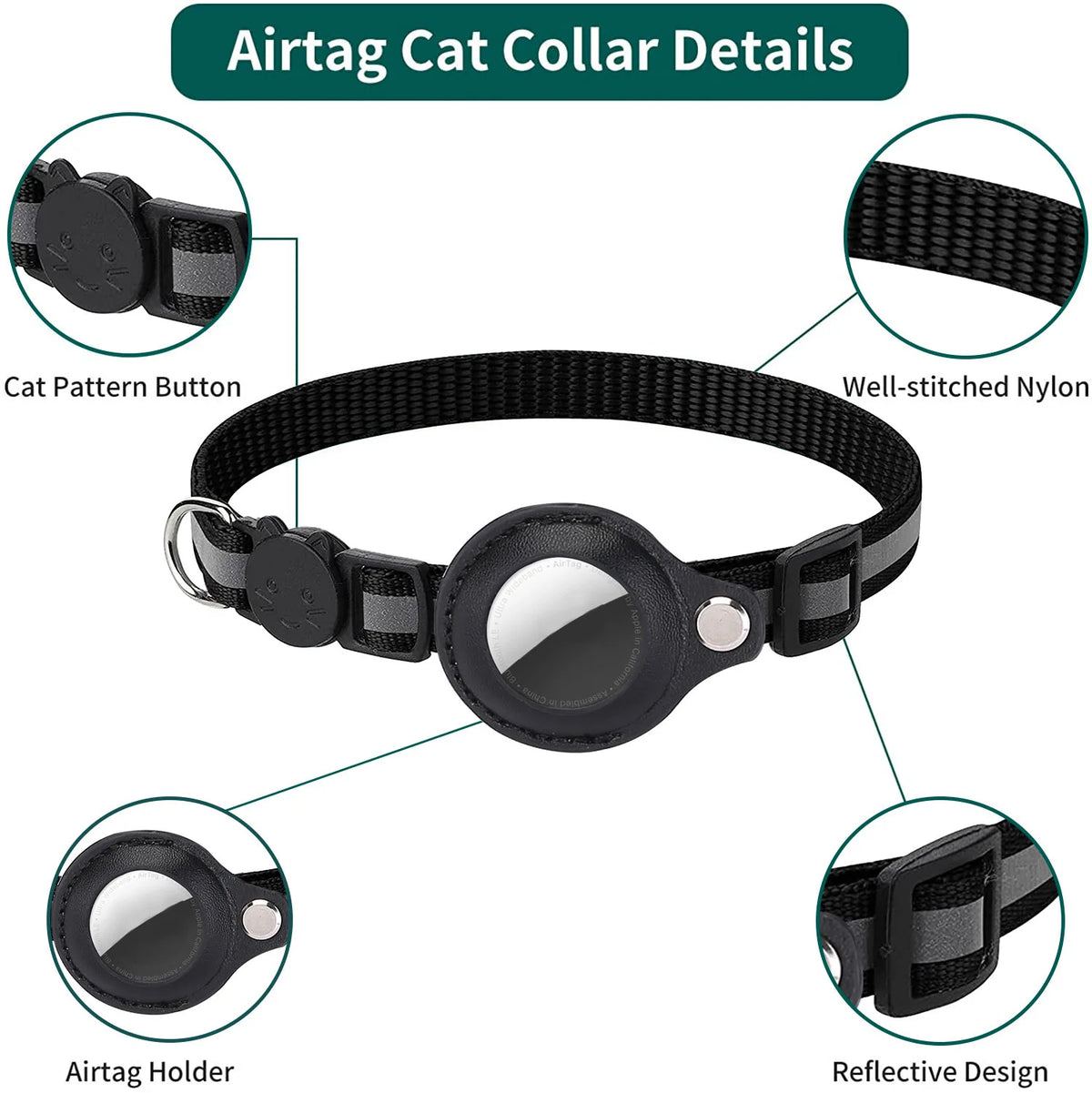 Cat AirTag Holder Collar Waterproof