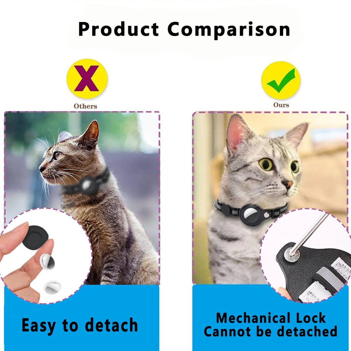 Cat AirTag Holder Collar Waterproof