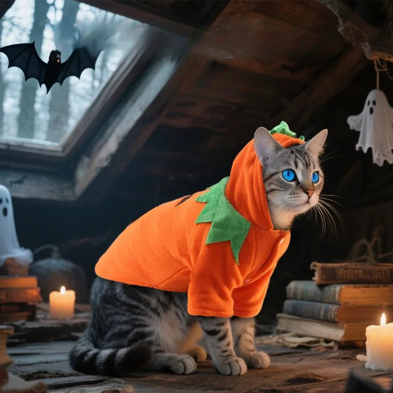Halloween Pet Costume Pumpkin Outfit