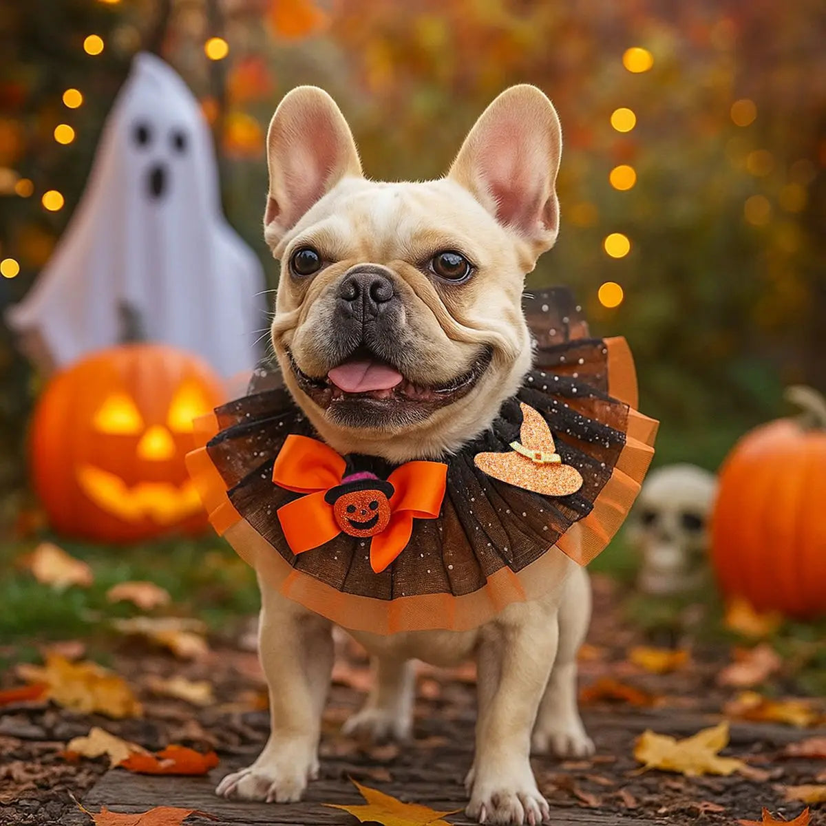Perfect Halloween Pet pumpkin and ghost themes Accessory