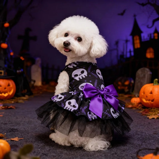 Halloween Pet Costume Cape Witch Hat Set Cosplay