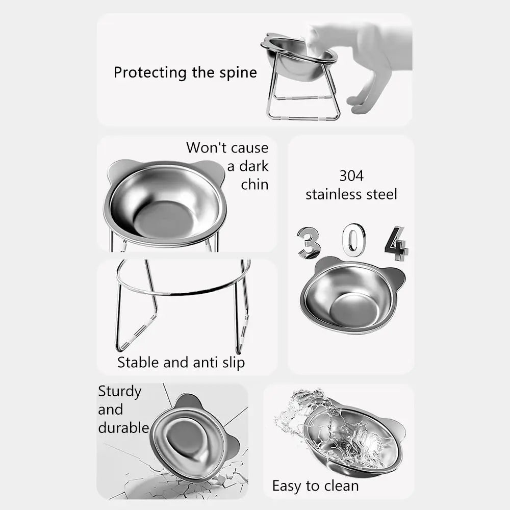 15° Elevated Pet Bowl – Designed for Neck Comfort