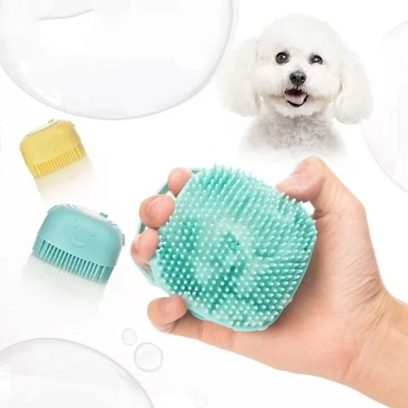 2-in-1 Silicone Pet Bath &amp; Massage Brush