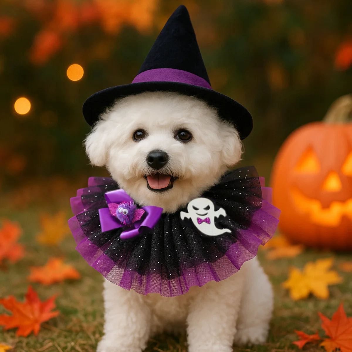 Perfect Halloween Pet pumpkin and ghost themes Accessory