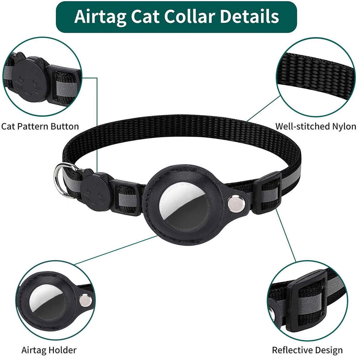 Cat AirTag Holder Collar Waterproof